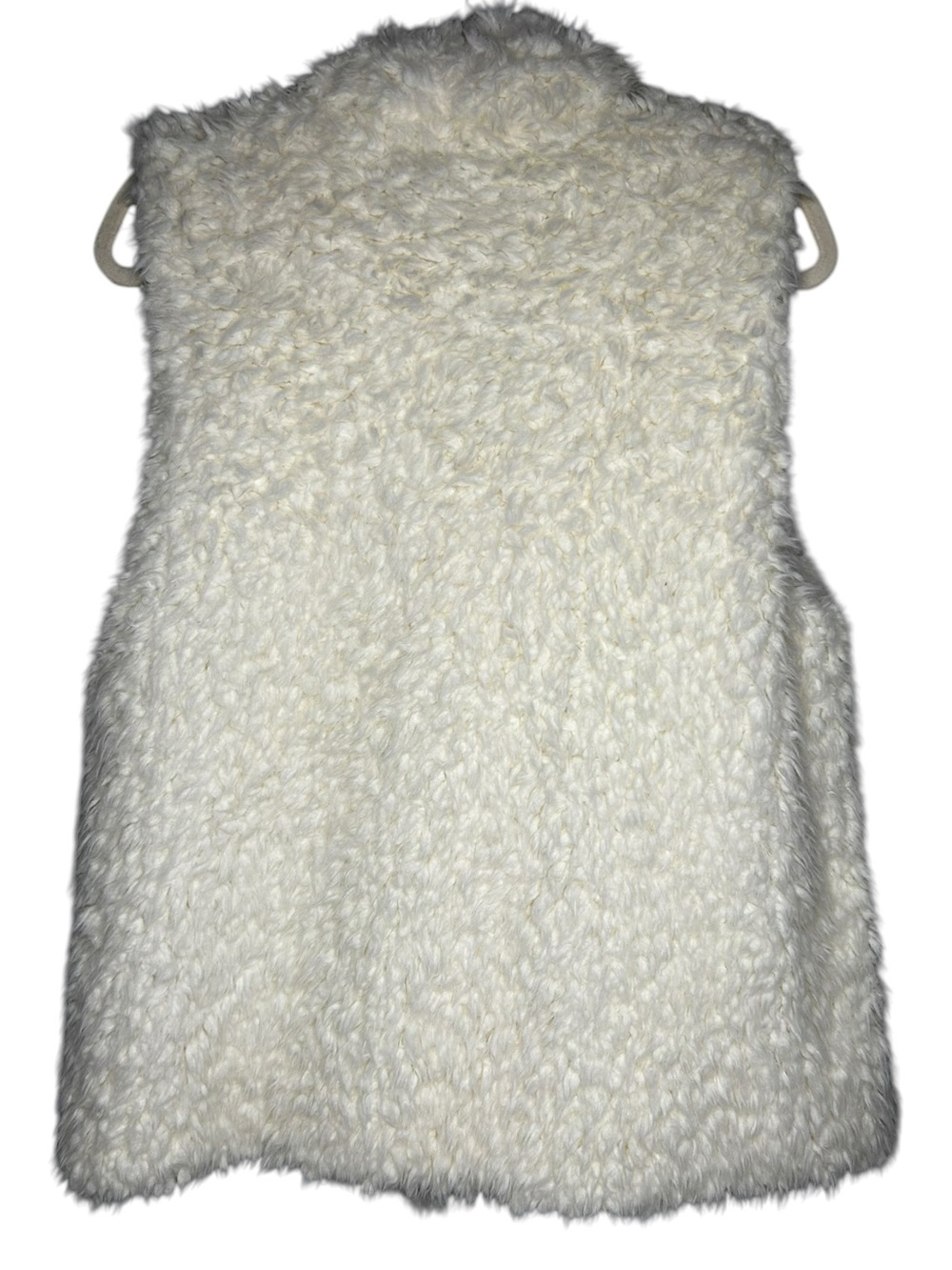 Johnny Was Pete & Greta Sherpa Faux Fur Vest Ivory Cream Snap Front Womens L - Picture 3 of 10